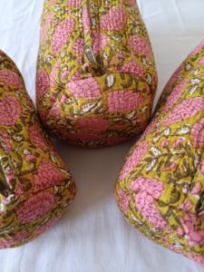 Bolsa de Playa Grande con Cierre de Cremallera, Diseño de Hilo, Acolchada, de Algodón, Estilo Bohemio, para Mujer - Product Image 5