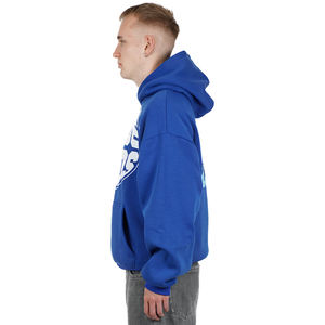 เสื้อมีฮู้ดผู้ชายผ้าฝ้ายผสมไซส์ใหญ่พิเศษ500 GSM สีทึบสไตล์สตรีทพิมพ์ลายพัฟ3D มีฮู้ด - Product Image 3