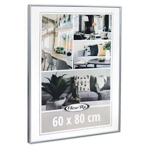 Cadre photo moderne en alliage argenté 60 x 80 cm, cadre d'affiche carré 60x80cm argenté, usage décoratif - Product Image 3