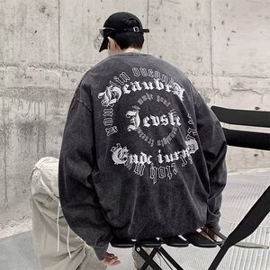 เสื้อยืดวินเทจแบบสั่งทำเสื้อยืด230g 250G เสื้อยืดโอเวอร์ไซส์ผู้ชายซักซิดไซส์ใหญ่พิเศษพิมพ์ลายสตรีทแวร์ซักกรดสำหรับผู้ชาย - Product Image 6