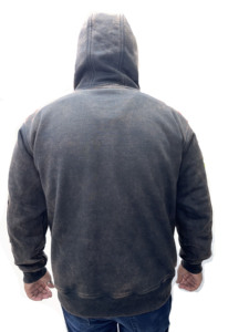 400 GSM poids lourd noir acide lavé à capuche blanc hommes pull Vintage hiver personnaliser Logo sweats à capuche - Product Image 5