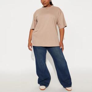 Camiseta de Manga Corta para Mujer, Talla Grande, Verano 2026, 100% Algodón, Bordada, Ecológica, de Secado Rápido, Ajuste Holgado, Venta al Por Mayor - Product Image 5