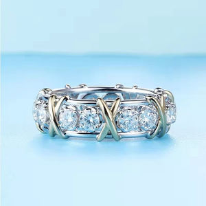 18K Gold Plated 925 Sterling <b>Silver</b> High Quality Hip Hop Style <b>Adjustable</b> Size IGI Certified <b>Ring</b> for Men and Women - Product Image 4