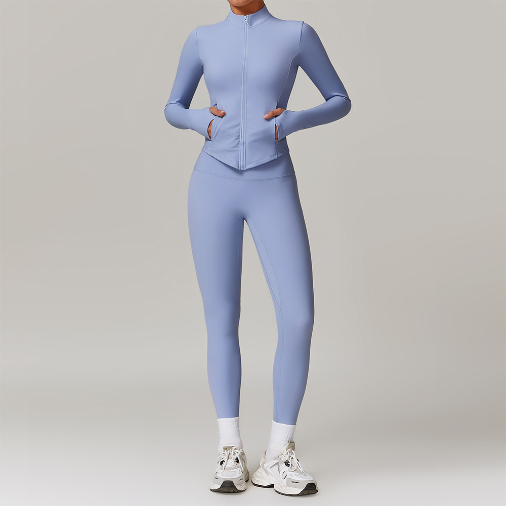 Women's Gym Yoga Suit with Long Sleeves Thumbhole Breathable Soft Print Top Elastic Waist Sizes XS XL XXL Workout Clothing