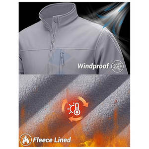 Nueva chaqueta Softshell de invierno de salida de fábrica para hombre con logotipo personalizado chaqueta deportiva informal para exteriores cálida - Product Image 4