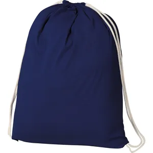 Sac de sport en coton tissé avec touche personnalisée - Sacs à cordon promotionnels - Product Image 2