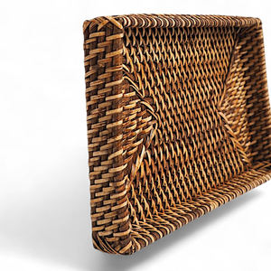 Vente en gros Plateau rectangle en rotin naturel Accessoires de cuisine parfaits pour usage domestique - Product Image 1