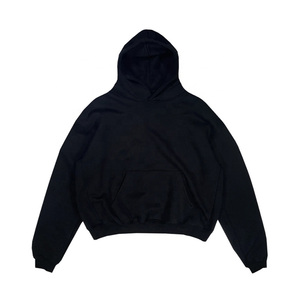 Sweat à capuche personnalisé pour homme, coupe ample, style streetwear, 100 % coton, technique de teinture unie, coupe-vent, respirant, avec poches - Product Image 4
