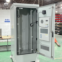 Armoire de télécommunications en acier personnalisée GX-BOX 19U, armoire extérieure ventilée pour batteries, boîtier de sol pour alimentation, indice de protection IP66
