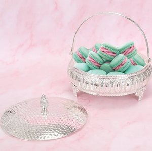 Engraved floral metal <b>gift</b> <b>basket</b> elegant and stylish presentation <b>basket</b> for weddings celebration available at wholesale prices - Product Image 4