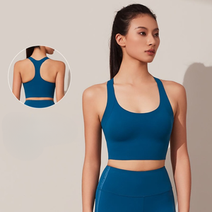 ชุดโยคะสตรีแบบไร้รอยต่อมีสไตล์ชุดออกกำลังกายกางเกงเลกกิ้งผ้ายืดสูง - Product Image 4