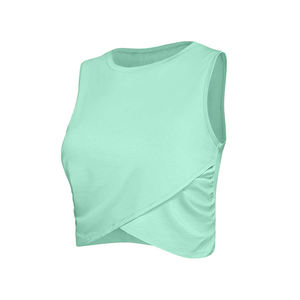 เสื้อยืดเอวลอยลำลองสำหรับผู้หญิงเสื้อยืดฟิตเนสแขนสั้นแฟชั่นฤดูร้อน - Product Image 1