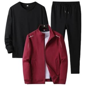 Conjunto Deportivo de Tres Piezas para Hombre, Sudadera con Capucha, Chaqueta y Pantalones Deportivos Casuales para Adultos, Ropa Deportiva Masculina de Otoño, Se Acepta Logotipo Personalizado - Product Image 3