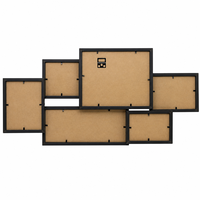 Cadre photo mural en MDF, vente en gros, best-seller, collage personnalisé pour la maison, tailles variées 5x5" 5x7" 5x12", cadre en bois, lot de 6 pièces
