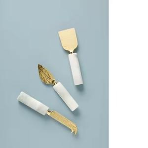 Cuchillo y tenedor de queso de acero inoxidable de Metal de estilo moderno, 4 piezas, juego de cubiertos, hogar, Hotel, restaurante, servicio de queso, desayuno - Product Image 6