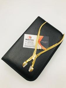 คีมกดเทปเหล็กชุบทองแบบมืออาชีพพร้อมแผ่นซิลิกอนเครื่องมือต่อผมใช้โลโก้ได้ตามต้องการ - Product Image 6