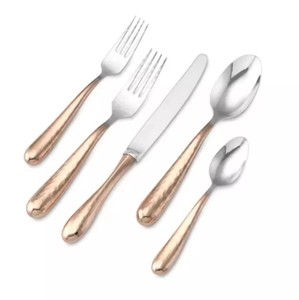 Spoons Fork Knife 304 Grade Stainless Steel Cutlery Set With <b>Twisted</b> Handle for Restaurant Table Top Food Serving Use - Product Image 6