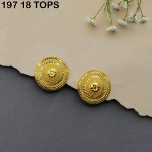 Boucles d'oreilles à la mode de luxe fleur plaqué or de haute qualité beaux yeux africains boucles d'oreilles ornement éthiopien pour les femmes - Product Image 1