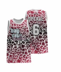 Conjunto de Ropa Deportiva Unisex Personalizada con Diseño de Baloncesto Transpirable, Impresión por Transferencia de Calor, 100% Poliéster - Product Image 2