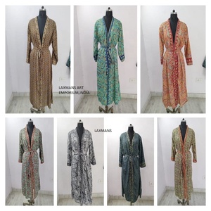 Poly <b>Silk</b> Rayon Printed Mini Ladies LONG DRESS GOWN DRESS - Product Image 2