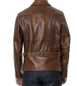 แจ็กเก็ตหนังแท้100% ไฮสตรีทเข้ารูปมีซิปปิดที่ขอบด้วยผ้าซาตินแจ็คเก็ตกันลมระบายอากาศได้ในฤดูหนาว - Product Image 3