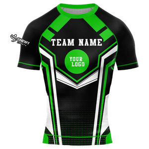 Sublimación personalizada Impreso Cuello Compresión Rash Guard para adultos Hombres Rash Guard Manga larga Transpirable - Product Image 5