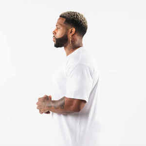 Conjunto de 2 piezas básico de algodón para hombre al por mayor, traje de punto de manga corta con diseño de impresión de logotipo personalizado - Product Image 4