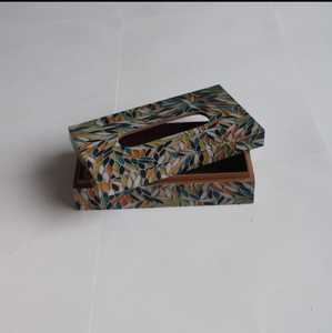 Boîte à mouchoirs en marbre de luxe en gros Distributeur de serviettes décoratif moderne pour hôtel et restaurant - Product Image 2