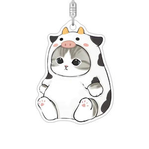 Cozy Cat Acrylic Anime Keychain Toys Various Designs for <b>Personalizing</b> <b>Bags</b> and <b>Gifting</b> for Anime Fans - Product Image 1