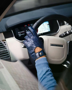 Gants de conduite en cuir de vache personnalisés à logo, très vendus, hautement performants, décontractés et élégants, avec une fonction de sécurité - Product Image 3