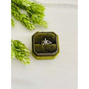 Southwest-Inspired Sterling Silver <b>Turtle</b> <b>Ring</b> Rhodium-Plated Gemstone Trendy Religious Style Size 8.5 Made Claw Inlay - Product Image 1