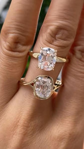 Anillo Solitario de Moissanita VVS-VS de 3 Quilates en Oro Amarillo, Corte Cojín, Joyería Fina Étnica, para Mujer, Boda, Compromiso, Aniversario, Fiesta - Product Image 2