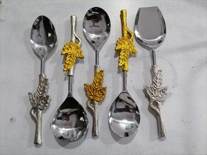 El mejor juego de cubiertos de tenedor con mango de resina de diseñador de color plateado, juego de cubiertos de acero inoxidable de buena calidad a un precio competitivo - Product Image 4