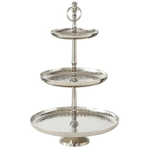 Elegant 2 <b>Tier</b> Gold Metal Cake Stand Decorative Ruffled Edge Dessert & Cupcake Display Vintage Iron Serving <b>Tray</b> For Party Decor - Product Image 5