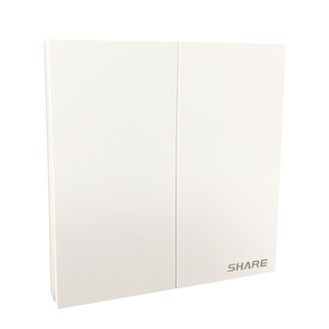 Interrupteur mural électrique haut de gamme élégant 2 gangs multi-voies 10A 250V PC Garantie 15 ans Certifié ISO9001 Personnalisable - Product Image 4