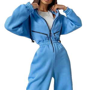 Combinaisons pour femmes Sportswear Femme à manches longues avec fermeture éclair Hoodies et pantalons de survêtement pour femmes - Product Image 6