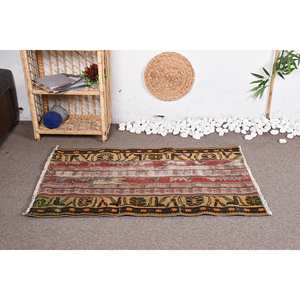 Tapis turc vintage rustique en laine rouge de grande surface 250X410 cm Patchwork Rectangle Hall d'entrée Design Seagrass Latex pour chambre Chevet - Product Image 1