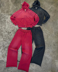 Tenue Crop Logo personnalisé Active Wear femmes lâche recyclé coton sweat femme entraînement sweats à capuche Shorts et survêtement ensemble - Product Image 1