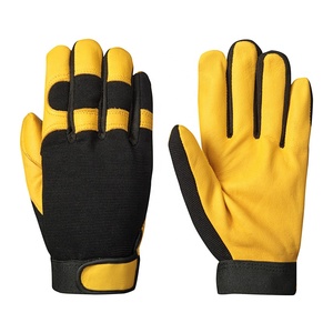 High Quality Leather Mechanic Safety Work <b>Gloves</b> Split-Finger Breathable Eco-Friendly All-Season Protective <b>Gloves</b> - Product Image 2