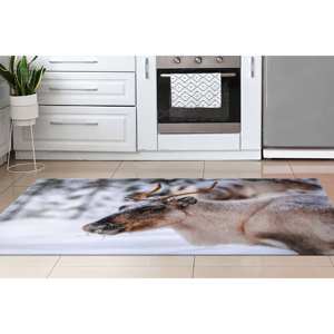 Deer Design Printed <b>Rug</b>: Pet Friendly, Large, Gift, Office Decor,<b>Chenille</b> <b>Rug</b> - Product Image 5