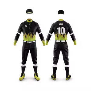 Uniforme de baseball/softball de conception OEM pour la vente Uniforme de baseball de nom de numéro d'équipe personnalisé fabriqué par Hanger Impex - Product Image 4