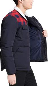 <b>Men's</b> Autumn Original <b>Canvas</b> Leather <b>Jacket</b> Stand Collar Puffer Style Reasonable Price Over Size Fashionable - Product Image 6
