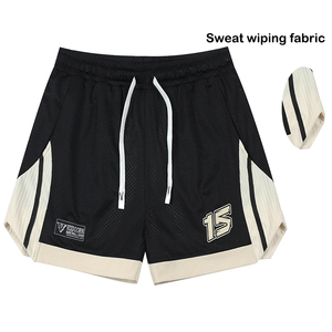 Short en maille de polyester double couche personnalisé Short de basket-ball d'été Streetwear Imprimé Sports Gym Exercise Plus Size - Product Image 4