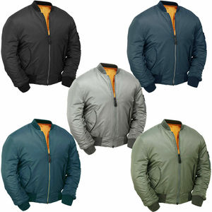Blouson d'hiver coupe-vent pour homme ODM, en toile enduite de haute qualité, col montant, avec logo sur le devant - Product Image 2