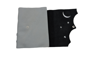 สมุดไดอารี่สมุดปกหนังแท้ลายดวงจันทร์สมุดจดบันทึกของขวัญการเดินทางสมุดปกแข็งที่สวยงาม - Product Image 5