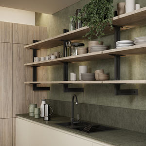 Kit de structure modulaire Emuca Zero Étagères murales en aluminium et zamak peints en noir Modèle 7021854 Espagne - Product Image 4