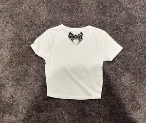 Camiseta de Lujo para Hombre, Cuello Redondo, Manga Corta, 100% Algodón, Tejido de Punto, Impresión Puff, Tallas Grandes, Transpirable, Ecológica, con Logotipo Personalizado - Product Image 6