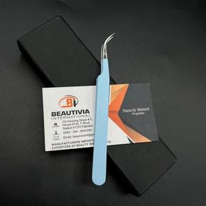 แหนบต่อขนตาโค้งทำจากสเตนเลสที่ผ่านการทดสอบด้วยมือคงทนโลโก้ออกแบบได้ตามต้องการ - Product Image 2