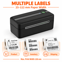 Printer Label Thermal E48 Mini 4x6 203DPI USB Opsional Bluetooth Pembuat Label Barcode untuk Usaha Kecil