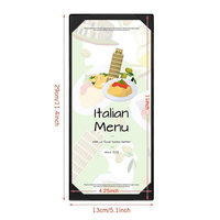Logo personnalisé porte-menu en similicuir vue unique café boisson tableau de menu en cuir